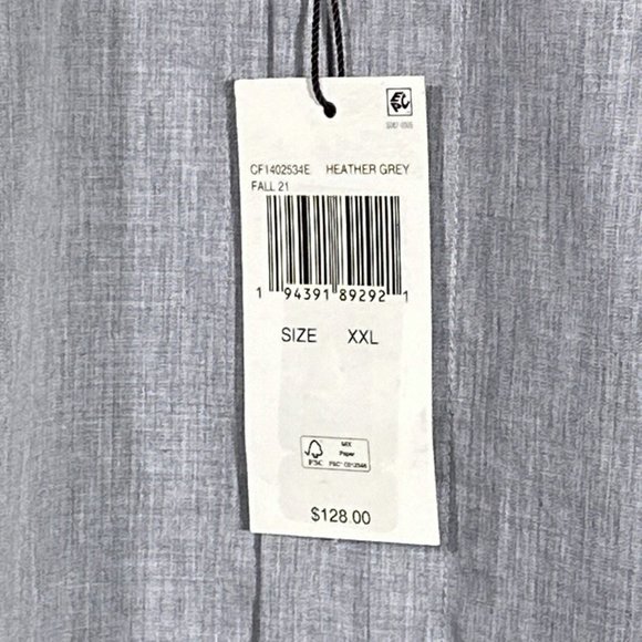Michael Kors Slim Fit Button Up Long Sleeve‎ Heather Gray Shirt Size XXL - Picture 7 of 13